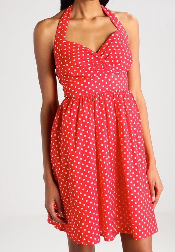 open lace back dress Molly Bracken Red Orange Dress  ECRU