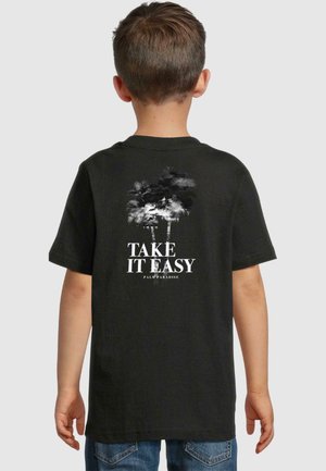 TAKE IT EASY PALM PARADISE - Print T-shirt - black