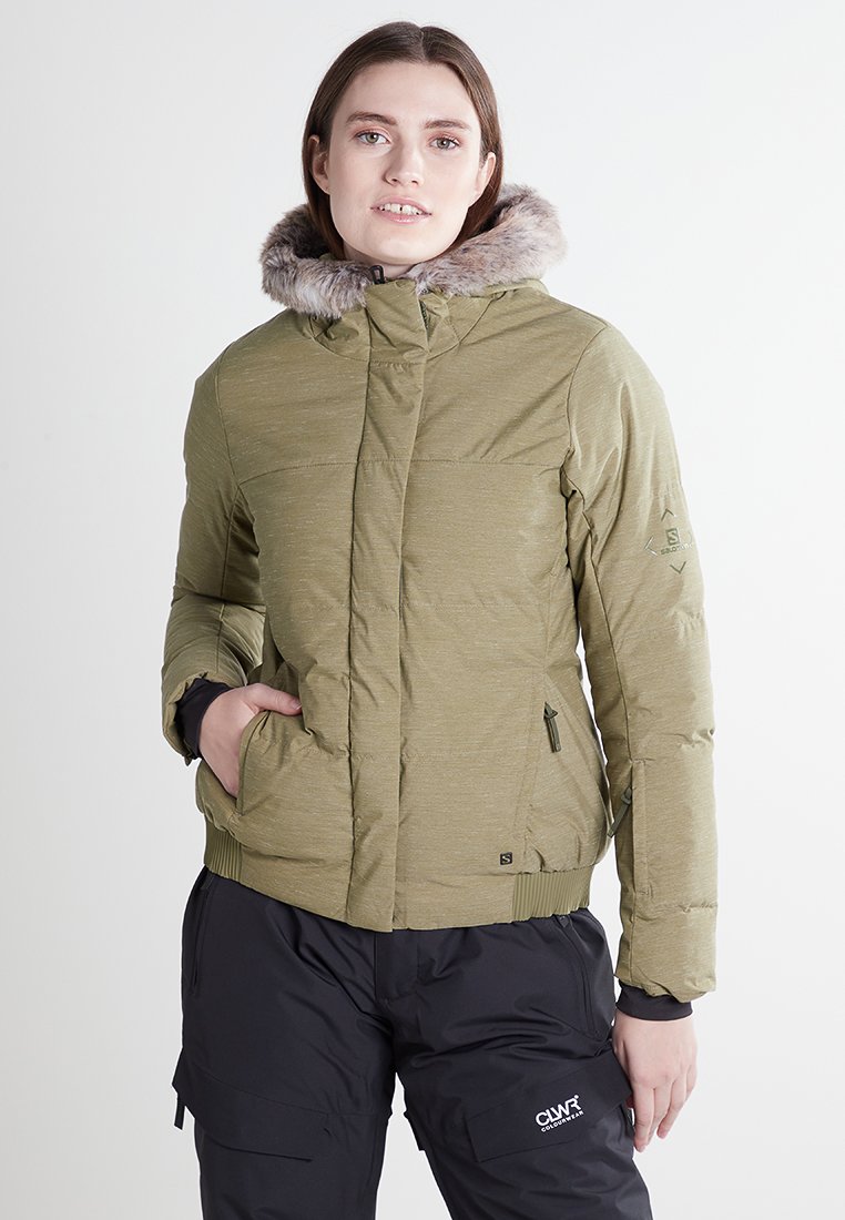 Salomon Ski jas olijfgroen Salomon Ski jas olijfgroen