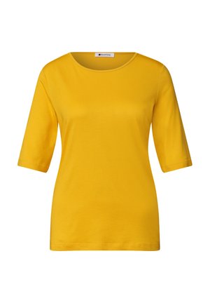 Street One, BASIC SOLID-COLOR CREW-NECK T-SHIRT - T-shirt basique - saffron yellow