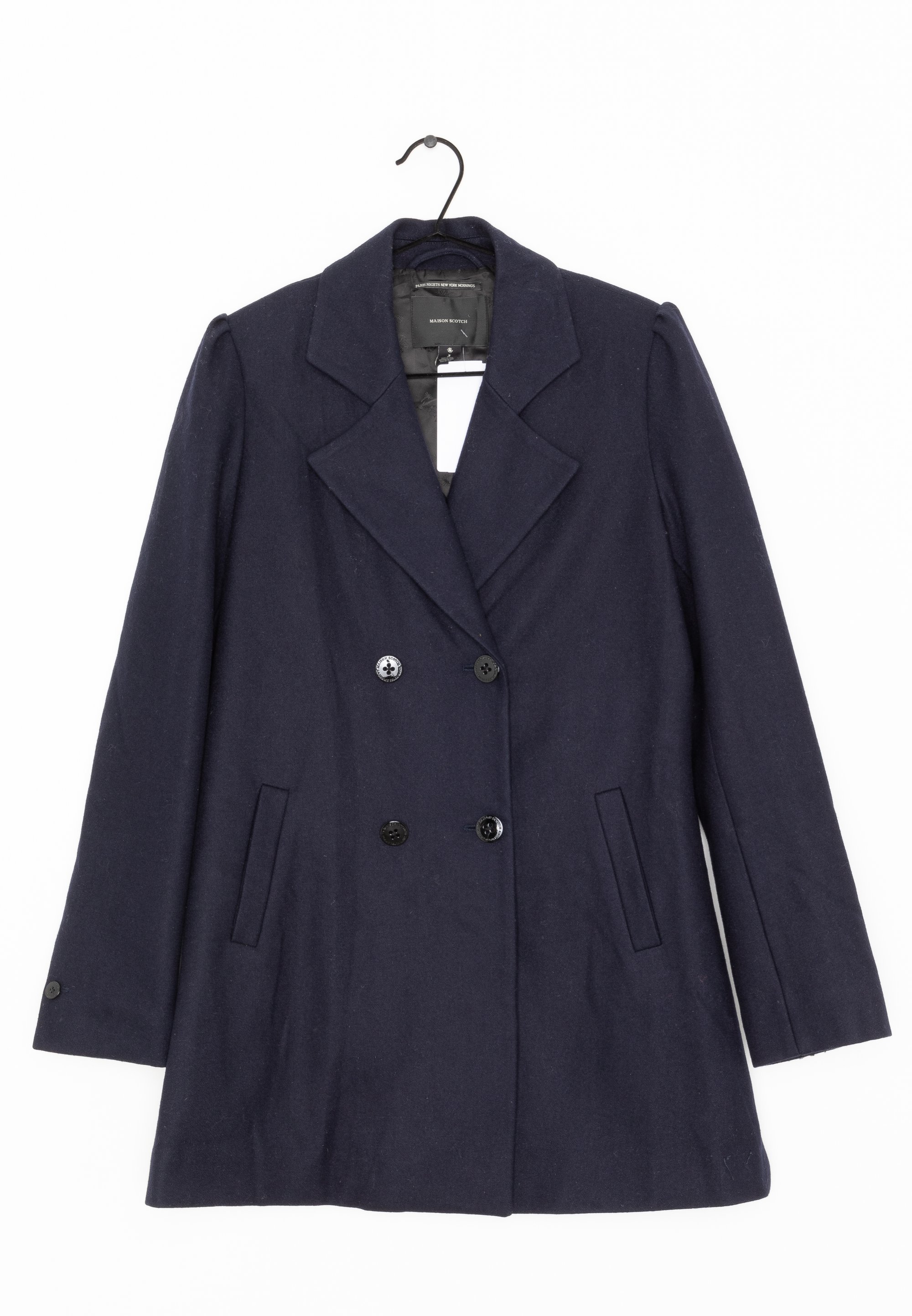 Coat Maison Scotch Mantel Blau Maison Scotch Damen Wolle JACKE