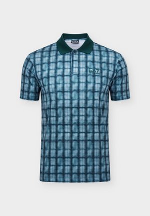 EA7 Emporio Armani, GOLF PRO GRAPHIC PRINT - Polo - fancy silver pine/fog