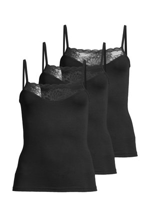 SPAGHETTI 3ER PACK - Unterhemd/-shirt - schwarz