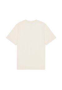T-shirt en coton de couleur crème avec des manches courtes, un col rond, et un design uni. Aucune image ou détail supplémentaire visible.