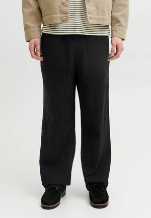 Jack & Jones WIDE-LEG TROUSERS WIDE LEG FIT WIDE-LEG TROUSERS - Pantalon classique - black