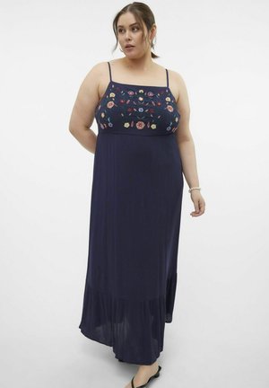 Vero Moda Curve SINA LANGES - Maxi šaty - navy blazer