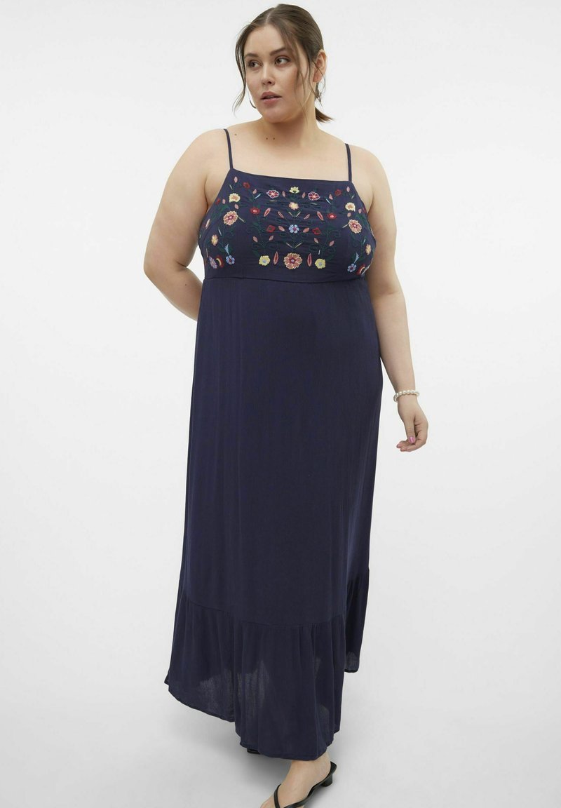 Vero Moda Curve SINA LANGES - Vestido largo - navy blazer