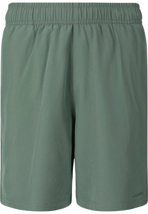 Shorts à taille élastique vert clair, coupe ample, avec le texte "Endurance" près de l'ourlet sur la jambe droite.