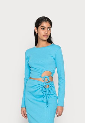 MGXZL SIDE TIE TOP - Long sleeved top - blue