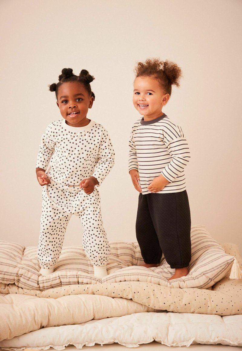 Next QUILTED JOGGER 2 PACK SET - Nachtwäsche Set - monochrome