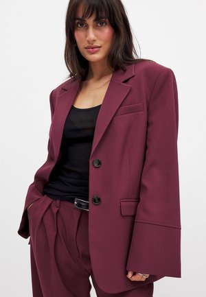 WITH WIDE - Halflange jas - burgundy