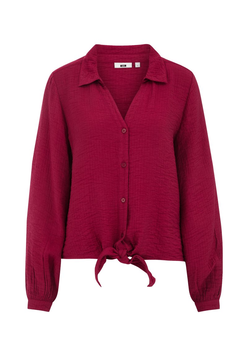 WE Fashion Overhemdblouse donkerrood gemêleerd WE Fashion Overhemdblouse donkerrood gemêleerd