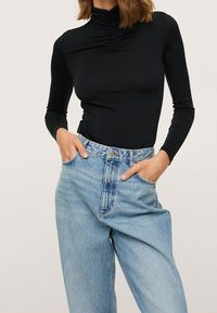 Mango Langarmshirt - black
