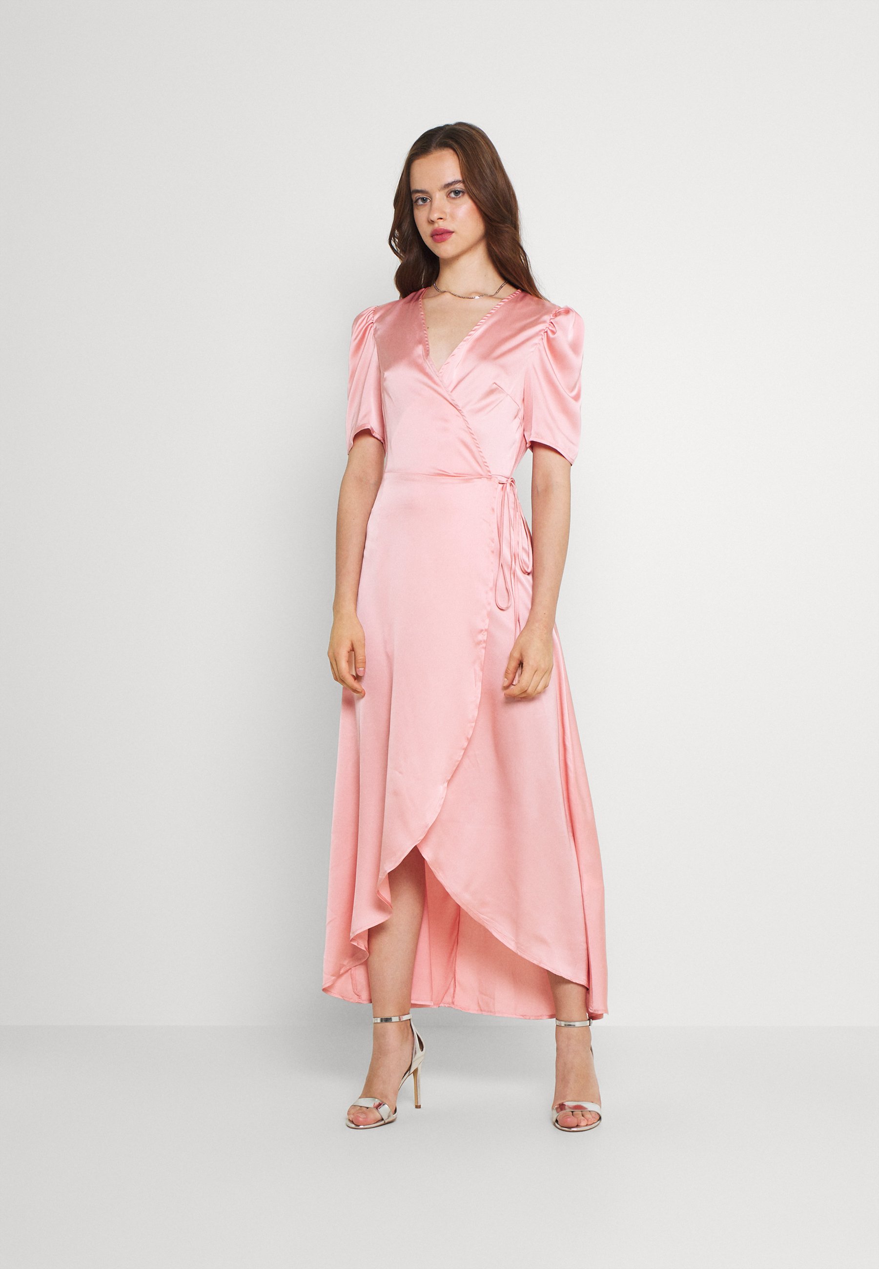 Missguided HIGH LOW PUFF MIDI DRESS 