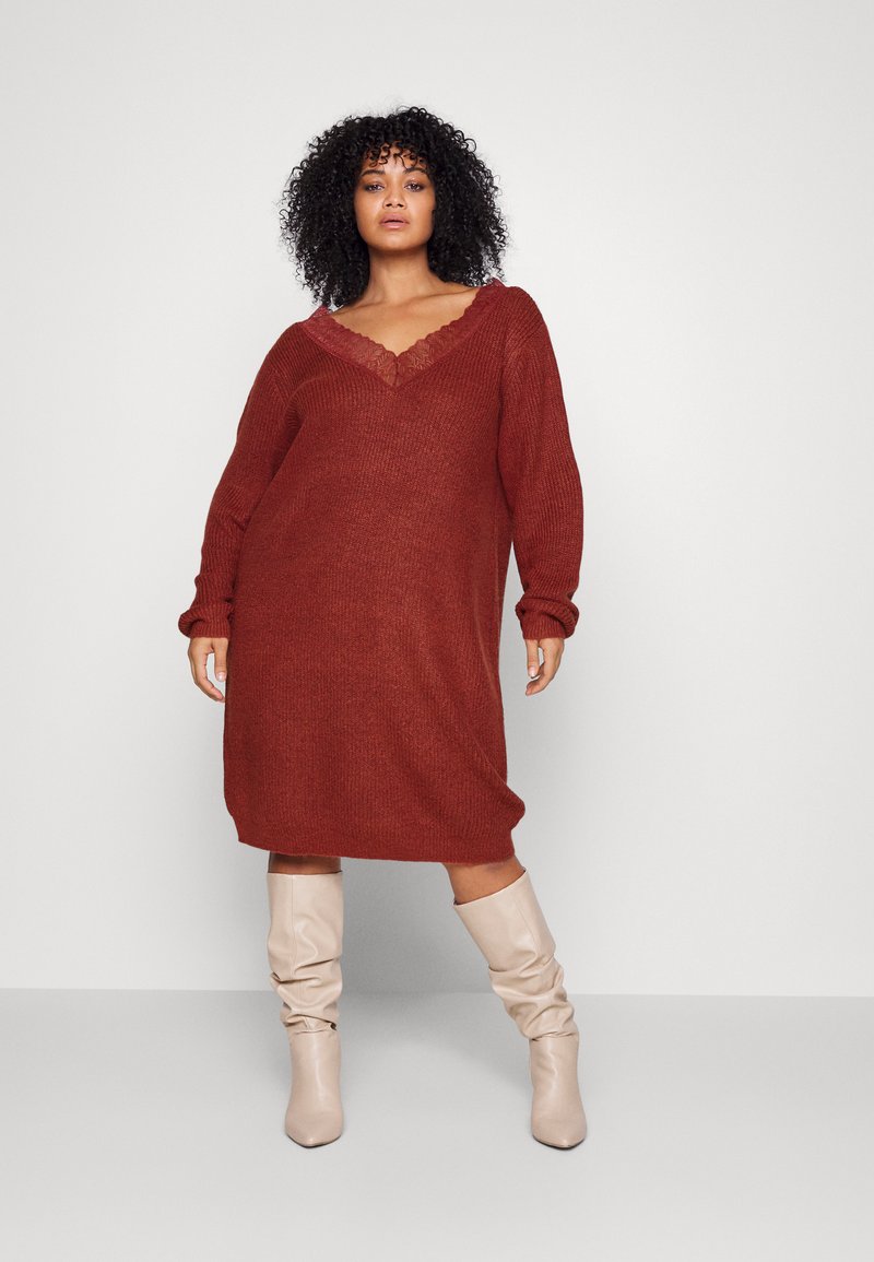EVOKED VILA VIAVELINE V NECK DRESS - Denní šaty - Birch Pae/modrá
