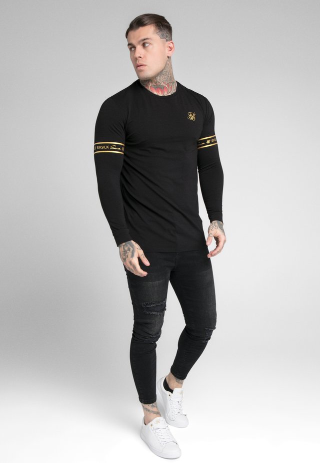 TECH SCRIPT TEE - Långärmad tröja - black/gold