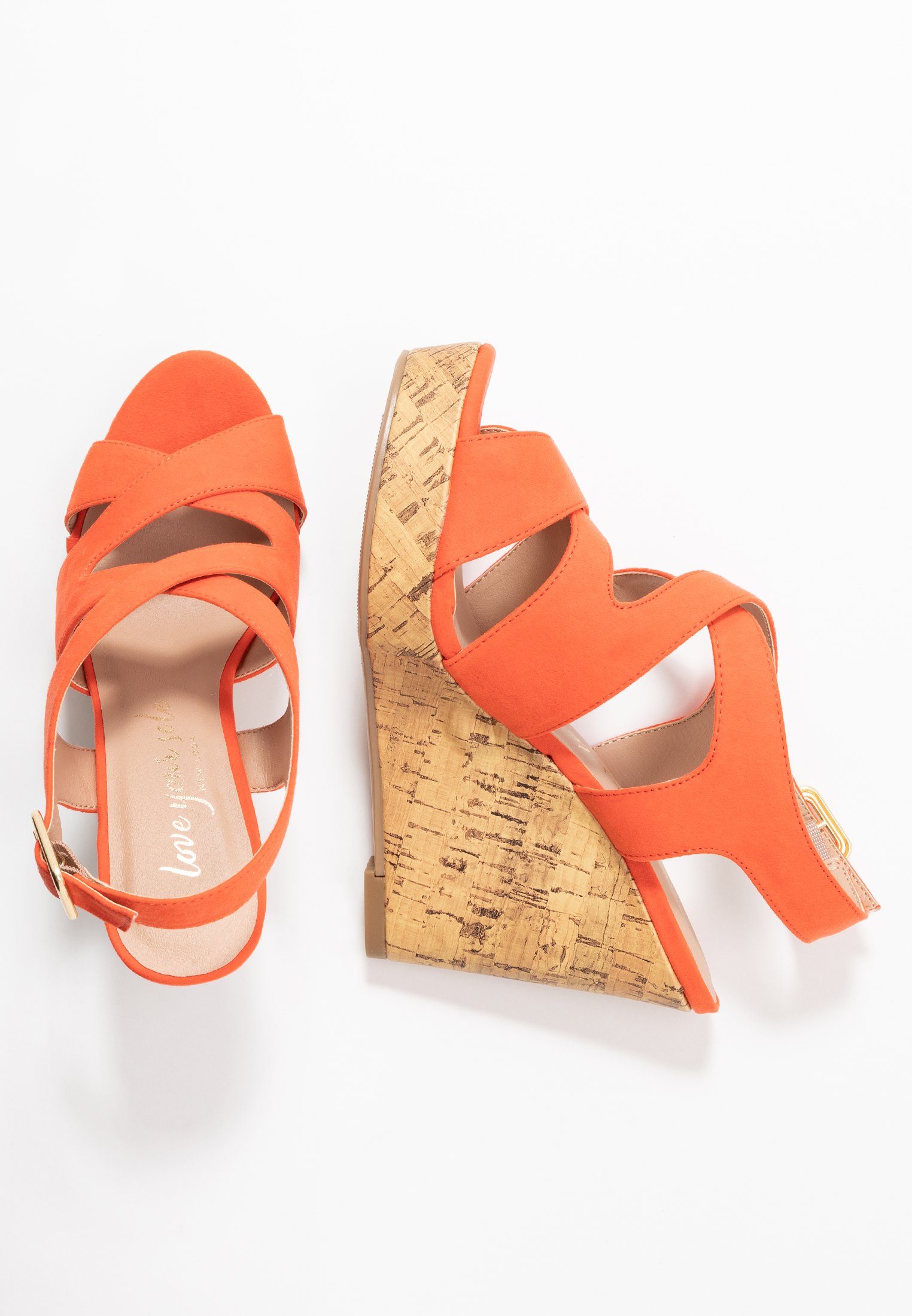 orange sandals wide fit