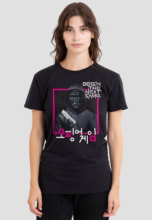 SQUID GAME FRONT MAN KOREAN LOGO - Print T-shirt - black