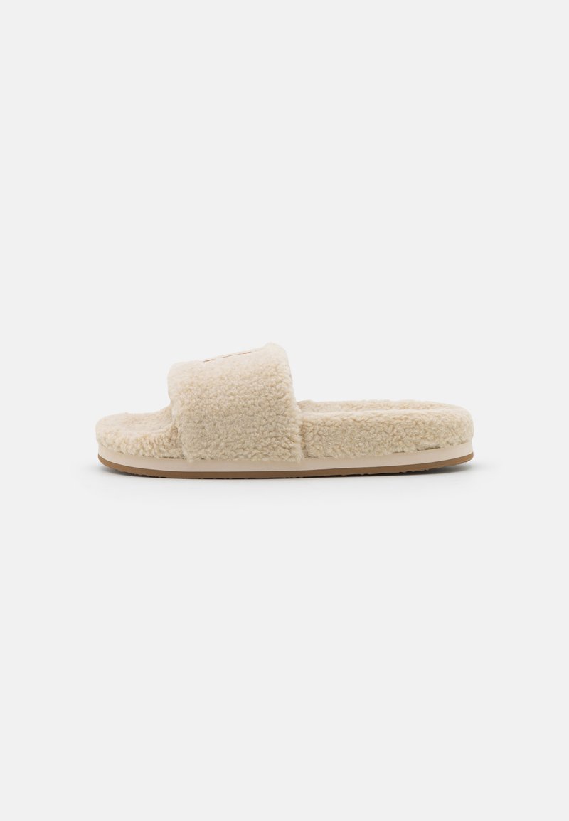 fluffy tommy hilfiger sliders