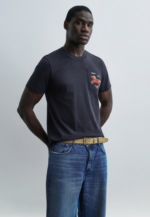 HORSE TEE - Tričko s potlačou - marine