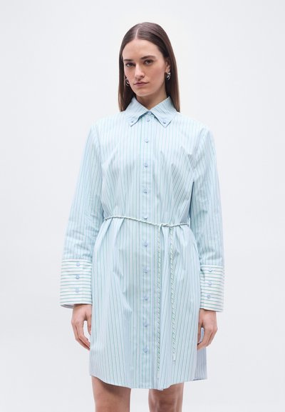 sachin and babi light blue dress Button Down Casual Beach Dresses With Sleeves Women's All Season Long Dress,  Green Size: 3X By main image 1