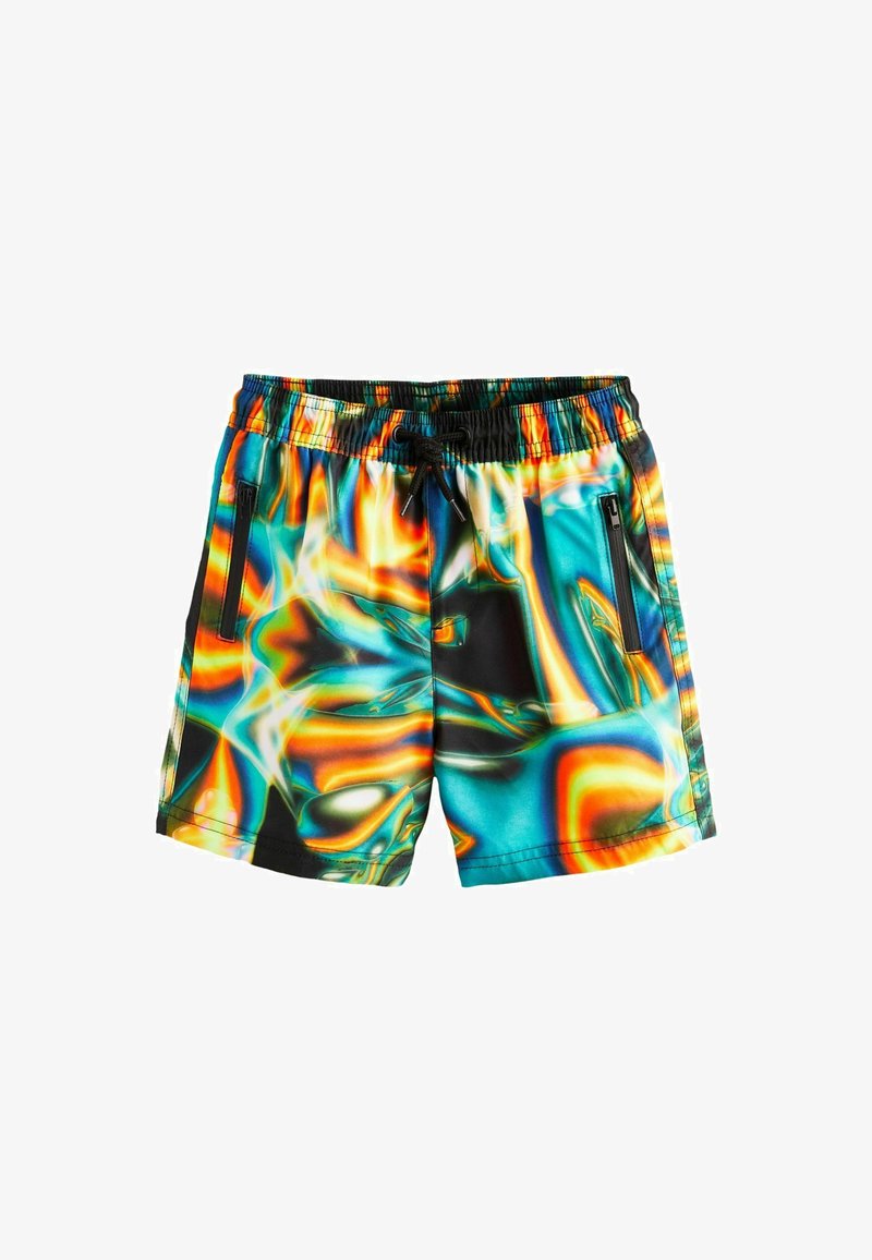 Next PRINTED REGULAR FIT - Kopalne hlače - black heatmap