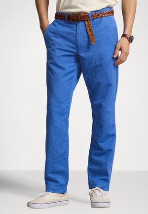 STRAIGHT FIT LINEN-COTTON PANT - Παντελόνι - new iris blue