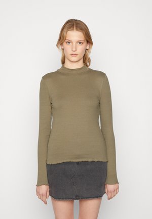 NMDRAKEY HIGHNECK - Long sleeved top - kalamata