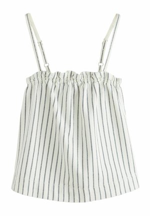 Next, PETITE FIT - STRAPPY DENIM TOP . - Top - ecru stripe