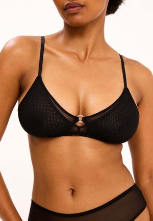 Understatement, MESH DOUBLE TRIANGLE BRALETTE RUST - Kaarituettomat rintaliivit - black