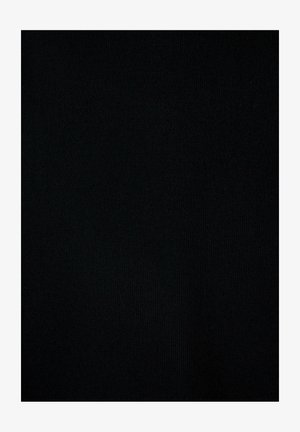 Solid sort tekstilstof med synlig fin strikket struktur og subtile skyggeeffekter.