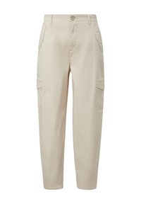 s.Oliver MIT SUPER HIGH WAIST - Cargohose - beige
