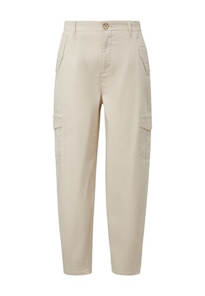 s.Oliver MIT SUPER HIGH WAIST - Cargohose - beige