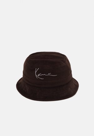 Karl Kani SIGNATURE BUCKET HAT UNISEX - Platmale - dark brown