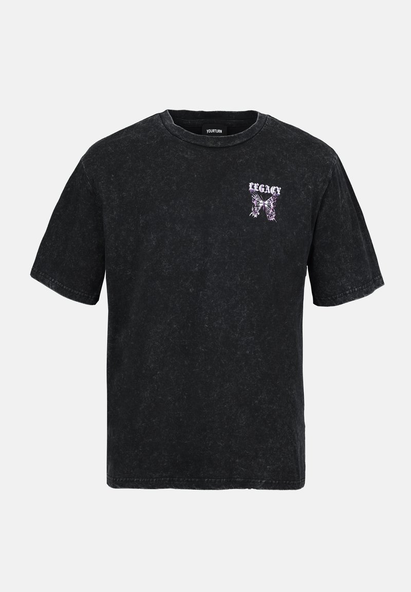 YOURTURN T-shirt print zwart YOURTURN T-shirt print zwart