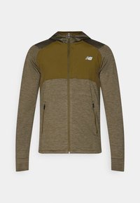New Balance GRID HOODED FULL ZIP - Løpejakke - woodland heather