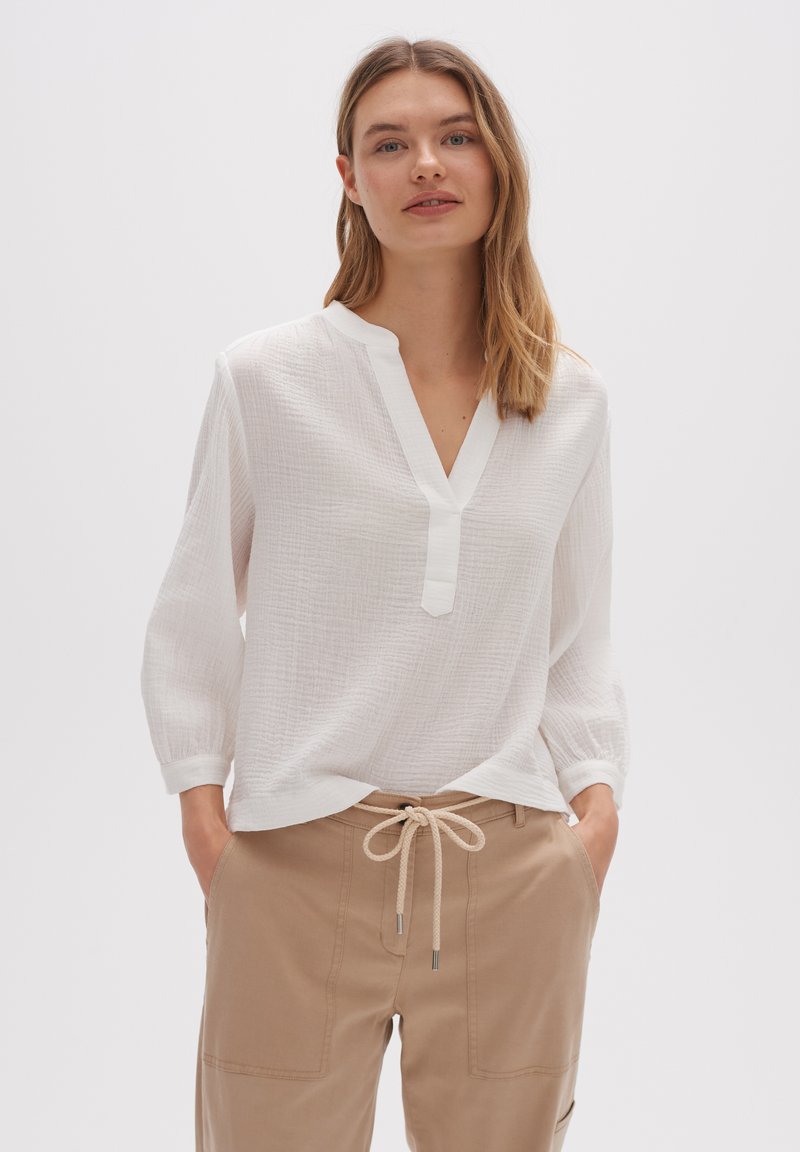 OPUS LANGARM FASAMI - Bluse - milk