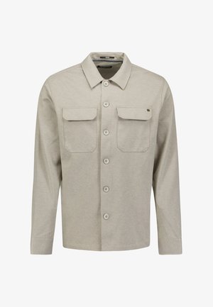 NO EXCESS, MELANGE TWILL OVERSHIRT - Overhemd - light brown