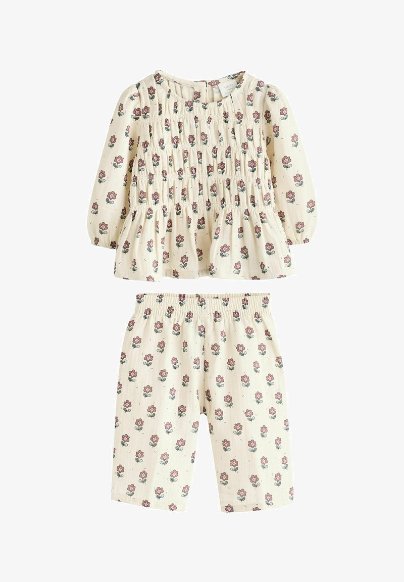 Next WIDE LEG SET - REGULAR FIT - Trousers - ecru pink floral