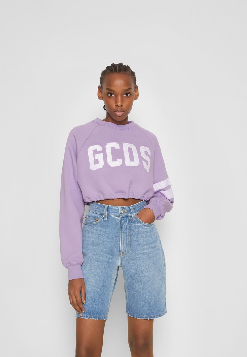 Damen Bekleidung | GCDS LOGO COULISSE CROP CREWNECK Sweatshirt lilac/flieder - UW46339 Damen Bekleidung | GCDS LOGO COULISSE CROP CREWNECK Sweatshirt lilac/flieder - UW46339