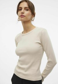 Vero Moda VMCHLOE SHORT - Maglietta a manica lunga - oatmeal