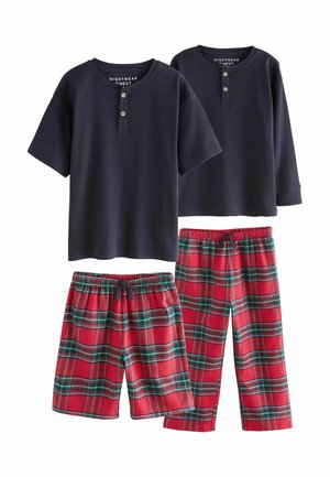 SET 2 PACK - Pyjama set - navy red check