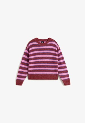Vans, ROLLINS STRIPE SWEATER. - Pullover - burgundy