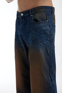 FAVELA CUTLINE UNISEX - Loose-jeans - dark blue