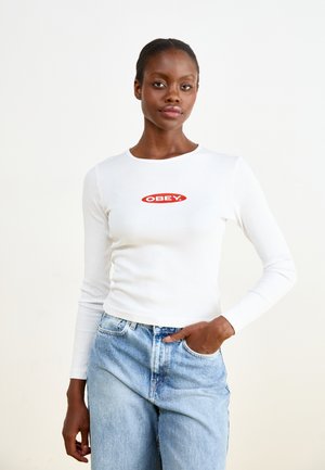 Obey Clothing OVAL - Long sleeved top - white