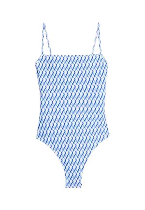 PRINTED SQUARE NECK  - Badedragt - blue mix