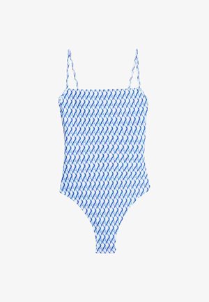 PRINTED SQUARE NECK  - Maillot de bain - blue mix