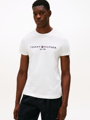 Tommy Hilfiger CORE LOGO TEE - Print T-shirt - white