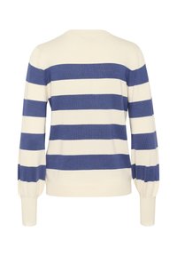 Kaffe Džemper - turtle dove   blue bold stripe