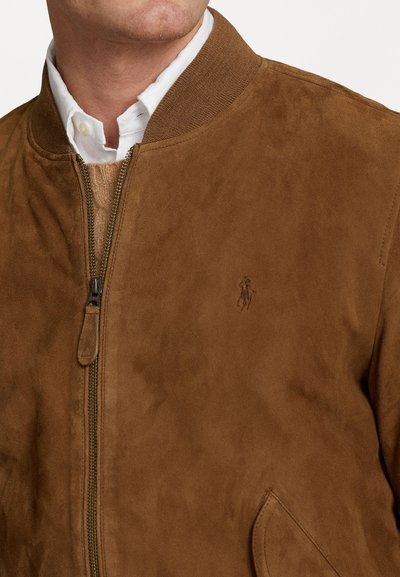 Polo Ralph Lauren SUEDE BOMBER JACKET - Giacca di pelle - country brown